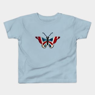 Union Jack Butterfly Kids T-Shirt